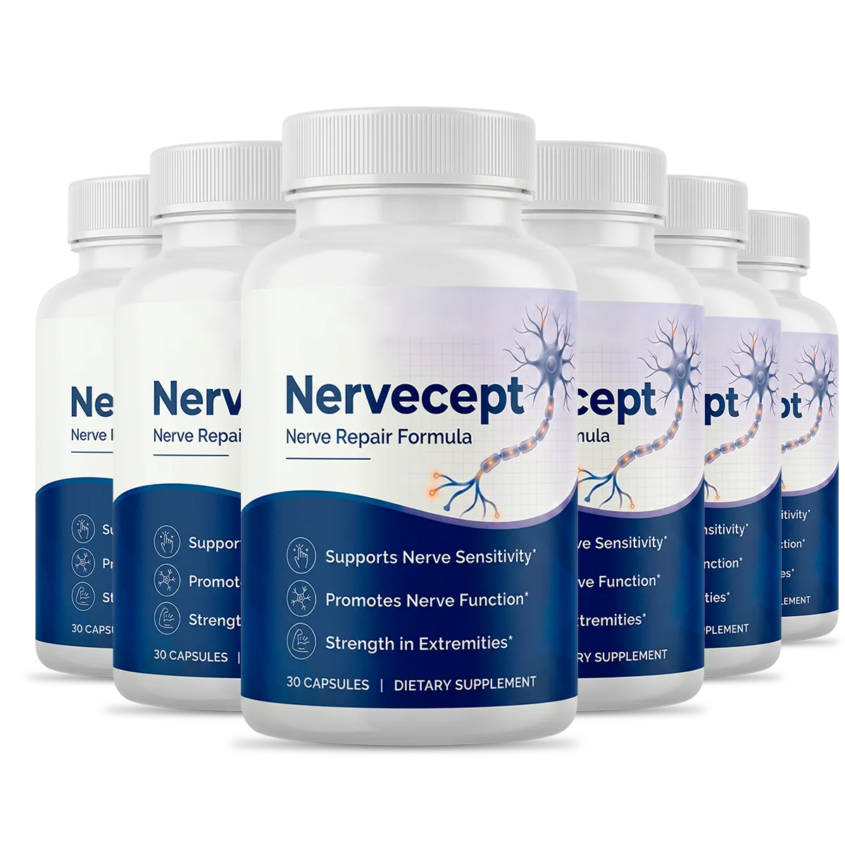 Nervecept six-bottle package image